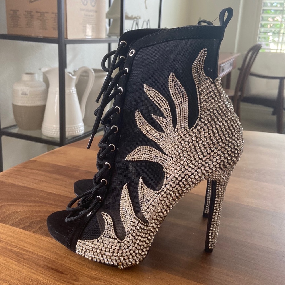 Azalea Wang Rhinestone Ankle Bootie